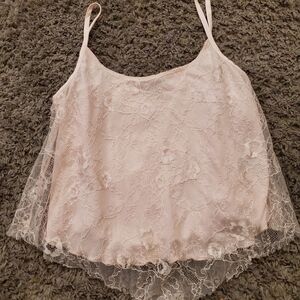 Nanette Lepore Light Pink Lacey Tank